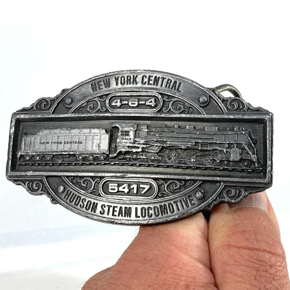 Belt Buckle 1985 New York Central Freight 4-6-4 Train Engine Hudson Steam Engine
